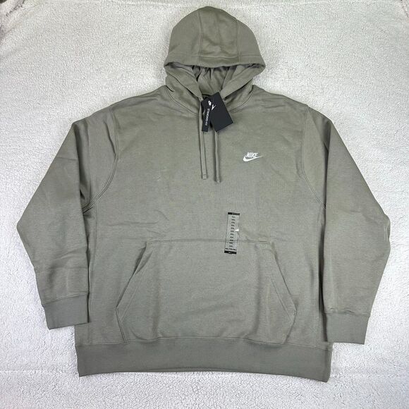 Nike Other - Nike Hoodie Sweatshirt Mens 2XL Army Green Jade Sportswear Club Fleece